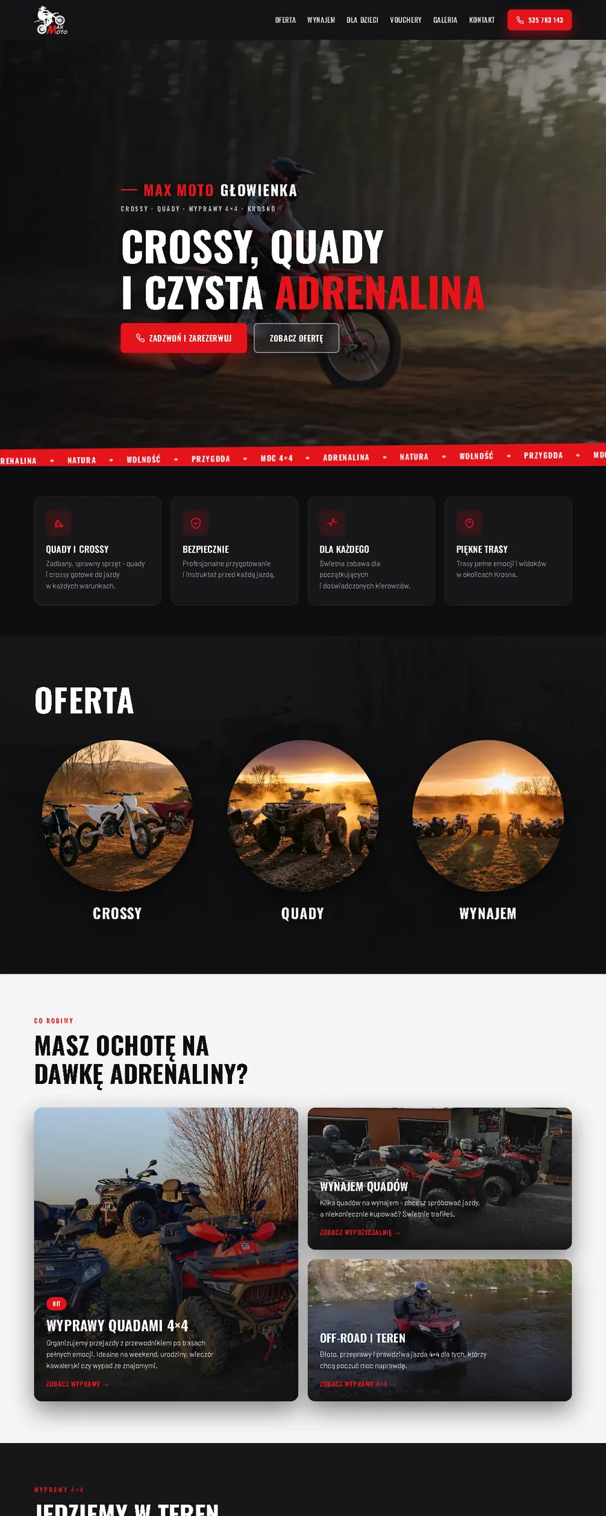 Strona Max Moto, wyprawy quadami, Krosno